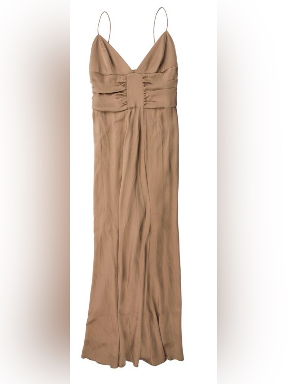 Borgo De Nor Taupe Silk Midi Dress size L